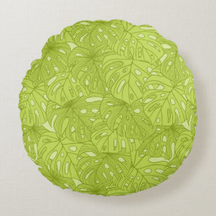 Leaves of Palm Tree Round Cushion