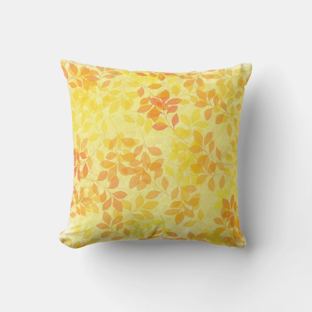 Leaves of Summer throw pillow. Cushion (Front)