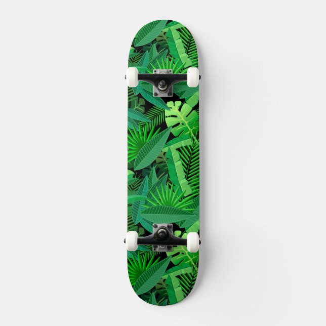 Leaves Of Tropical Palm Trees Skateboard (Front)