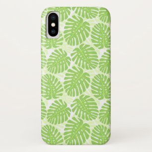 Leaves Of Tropical Plant - Monstera Pattern iPhone X Case