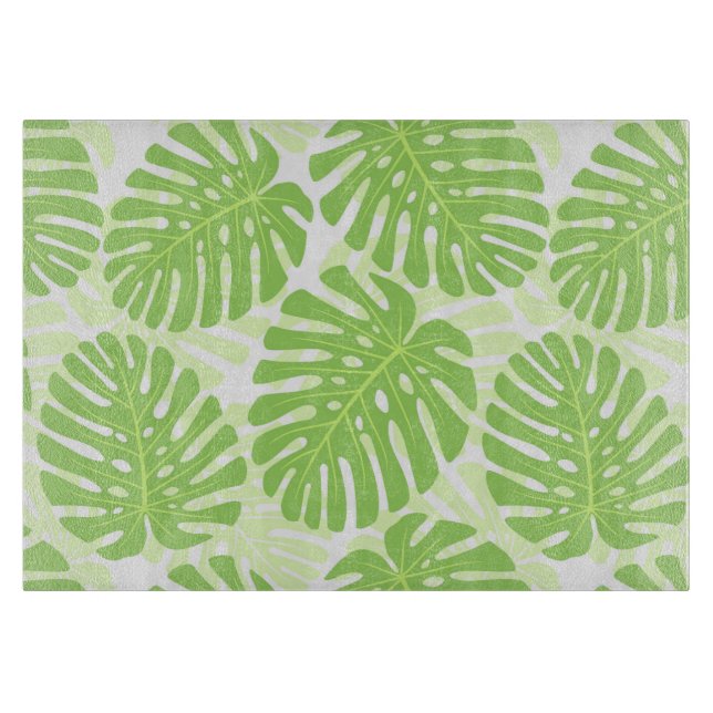 Leaves Of Tropical Plant - Monstera Pattern Cutting Board (Front)