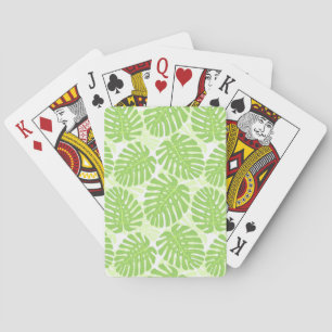 Leaves Of Tropical Plant - Monstera Pattern Playing Cards