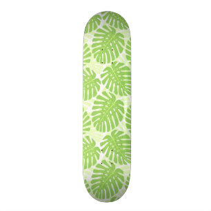Leaves Of Tropical Plant - Monstera Pattern Skateboard