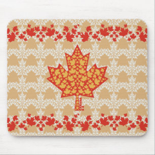 LEAVES ON LEAVES (CANADA FLAG) BY MASANSER MOUSE MAT
