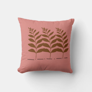 "Leaves on Peach Pillow" Cushion