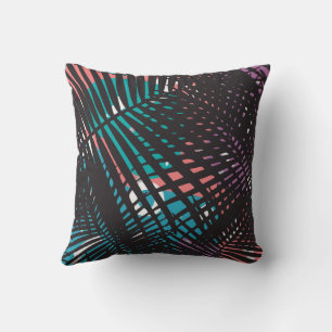 Leaves Palm Dapraia Background Blue And Pink Cushion