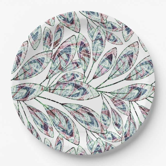 Leaves . paper plate (Front)