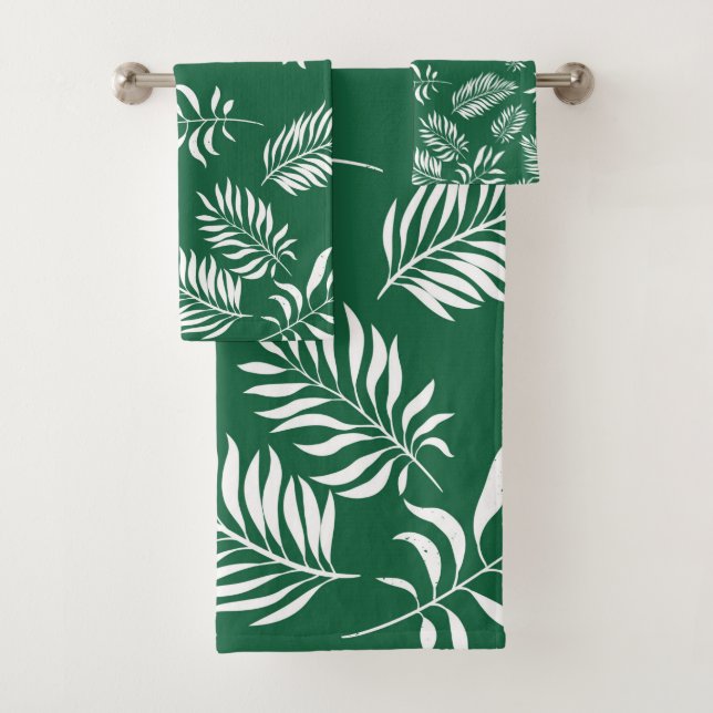 Leaves Pattern 12 Bath Towel Set (Insitu)