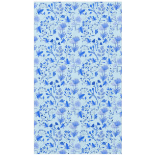 Leaves Pattern 12.bw Lblue BG Tablecloth