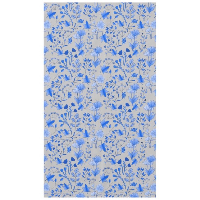 Leaves Pattern 12.bw LGrey BG Tablecloth (Front)