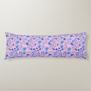 Leaves Pattern 12.bw LPink BG Body Cushion