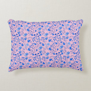 Leaves Pattern 12.bw LPink BG Decorative Cushion