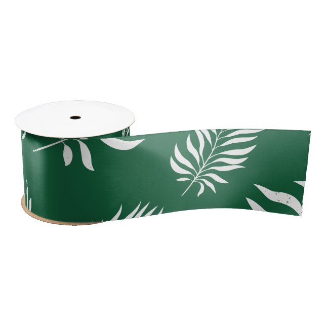 Leaves Pattern 12 Satin Ribbon (Spool)