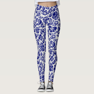 Leaves pattern.13.bw Off white BG Leggings