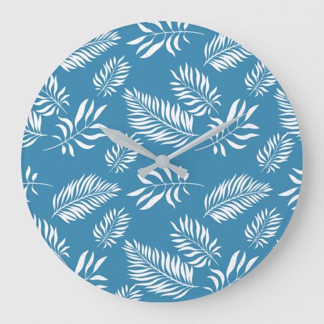 Leaves Pattern 13 Large Clock (Front)