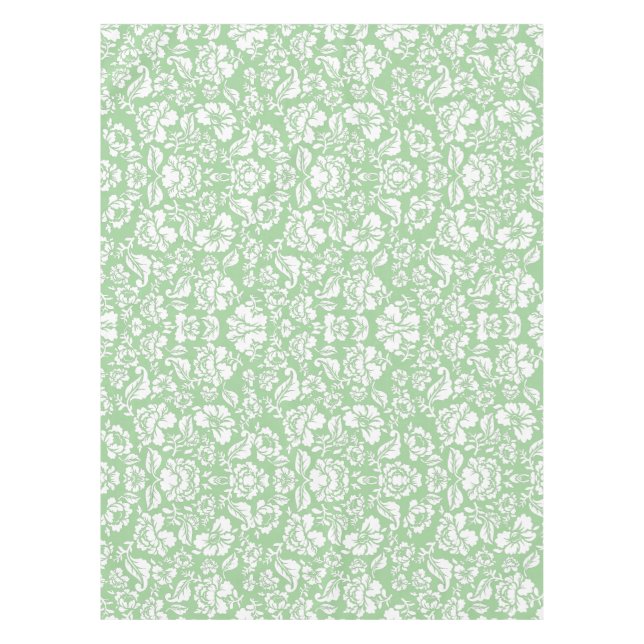 Leaves pattern 14b Lgreen BG Tablecloth (Front)