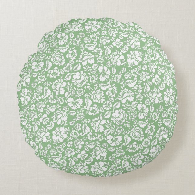 Leaves pattern 14b. lgren BG Round Cushion (Front)