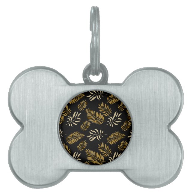 Leaves Pattern 16 Pet ID Tag (Front)