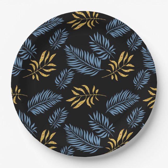 Leaves Pattern 17 Paper Plate (Front)