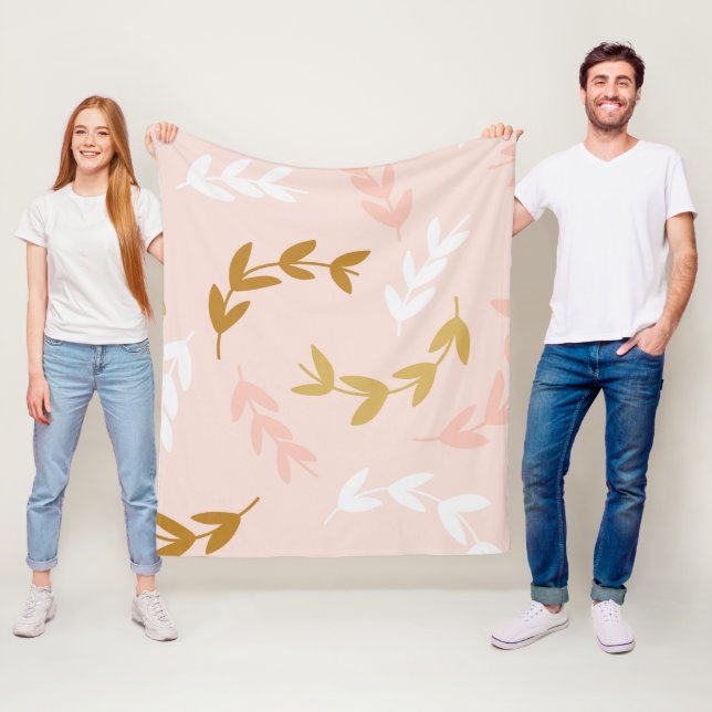 Leaves Pattern 4 Fleece Blanket (In Situ)