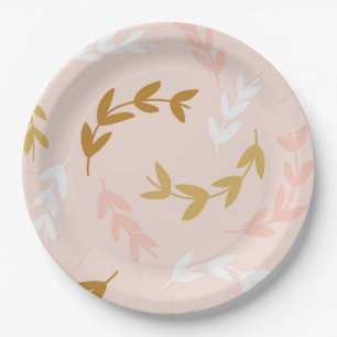 Leaves Pattern 4 Paper Plate