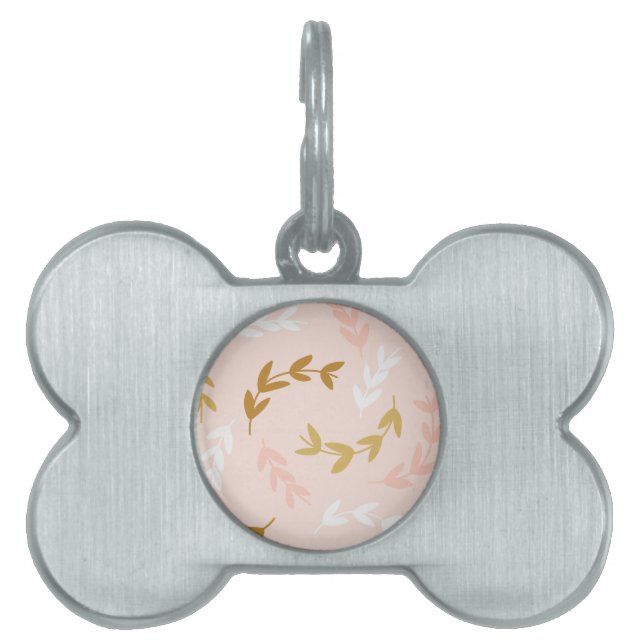 Leaves Pattern 4 Pet ID Tag (Front)