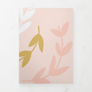 Leaves Pattern 4 Tri-Fold Holiday Card