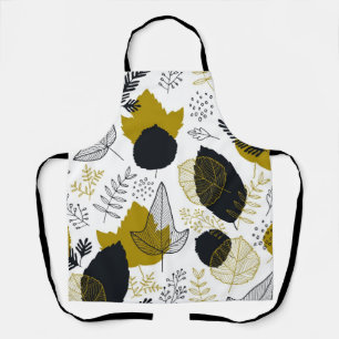 Leaves pattern apron