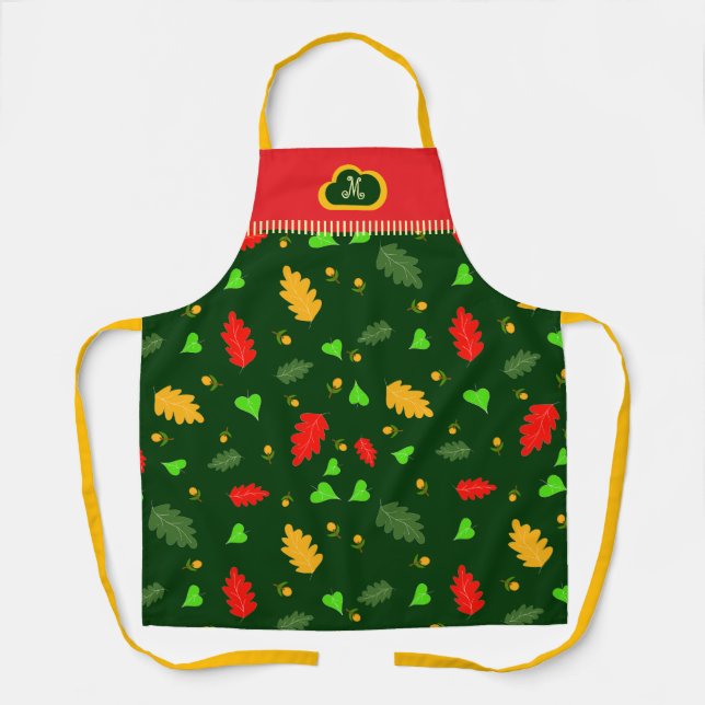 Leaves pattern apron (Front)