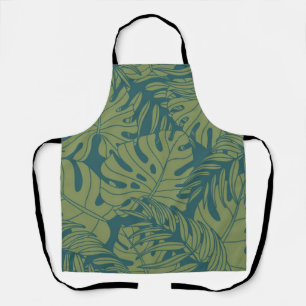 Leaves pattern apron