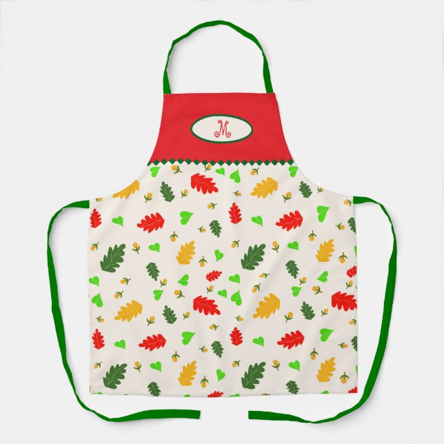 Leaves pattern apron (Front)