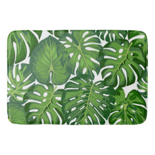 Leaves pattern bath mat