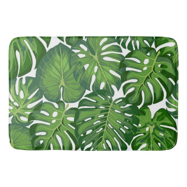 Leaves pattern bath mat (Front)