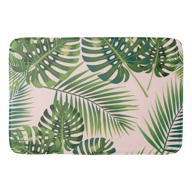 Leaves pattern bath mat (Front)