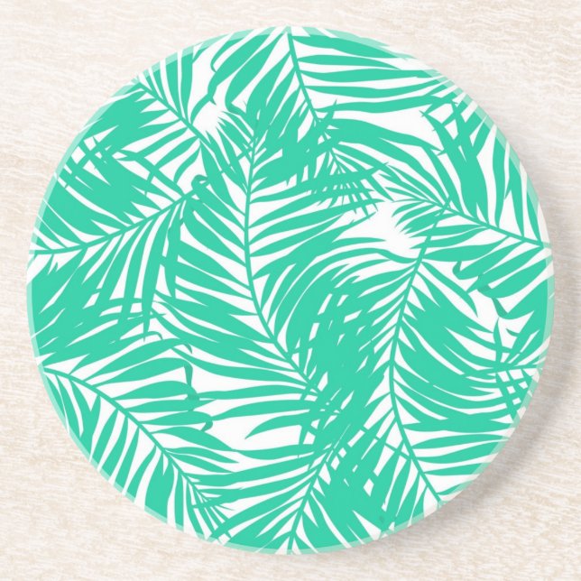 Leaves pattern coaster (Front)