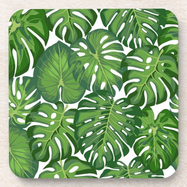 Leaves pattern coaster (Front)