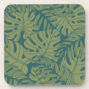 Leaves pattern coaster
