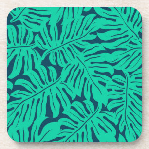 Leaves pattern coaster