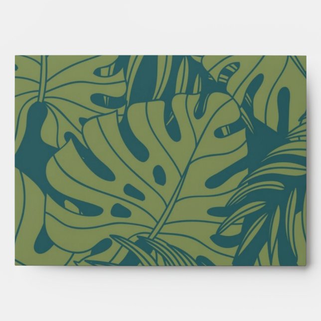 Leaves pattern envelope (Front)