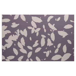 Leaves Pattern for Sewing & Home Decor Aubergine Fabric
