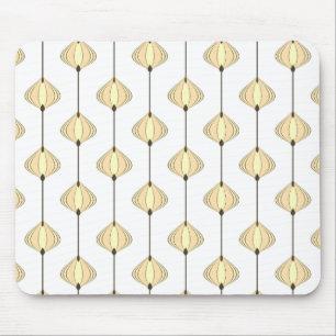 Leaves pattern in sepia mouse mat