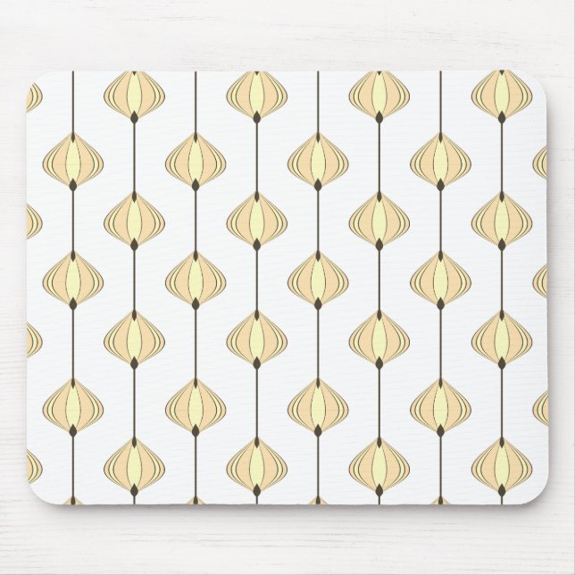 Leaves pattern in sepia mouse mat (Front)