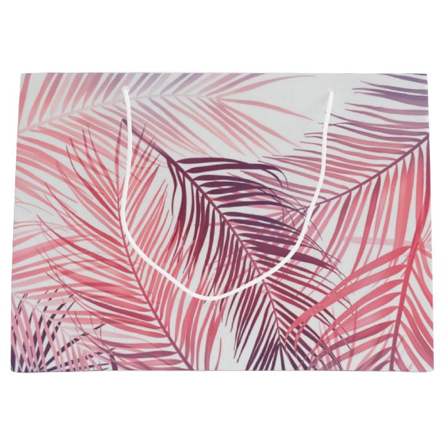 Leaves pattern large gift bag (Front)