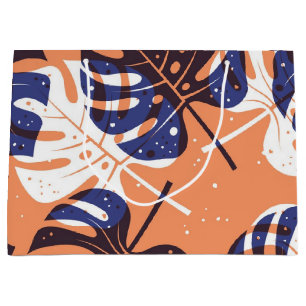 Leaves pattern large gift bag