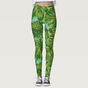 Leaves pattern leggings
