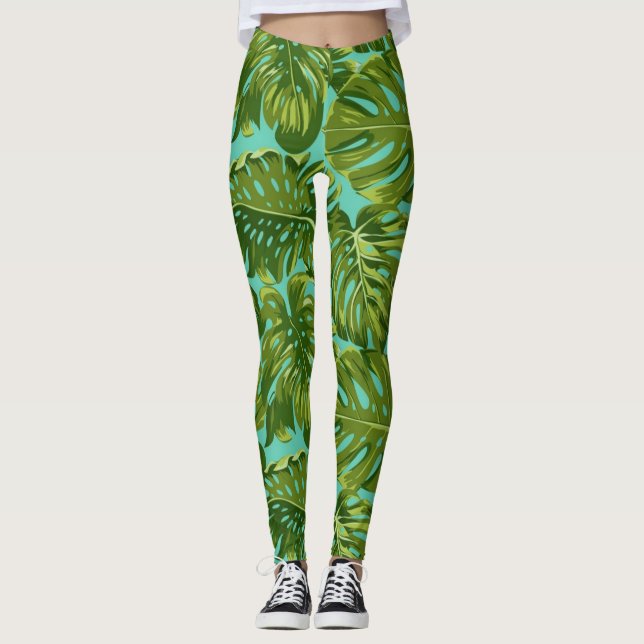 Leaves pattern leggings (Front)