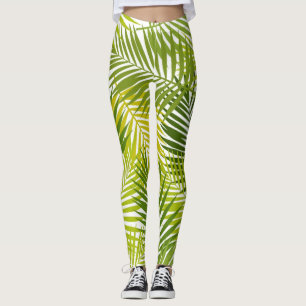 Leaves pattern leggings