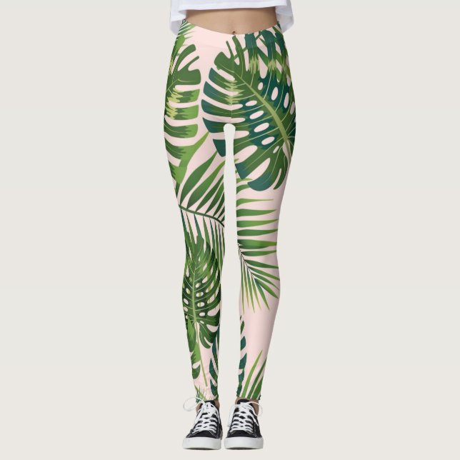 Leaves pattern leggings (Front)