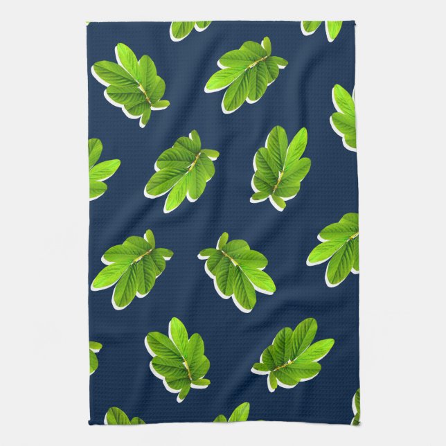 Leaves Pattern of the Tropics Kitchen Towels (Vertical)