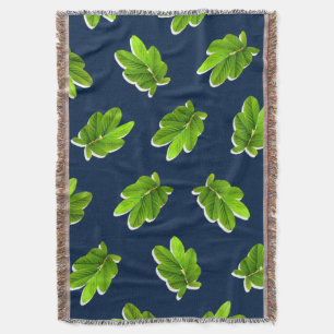 Leaves Pattern of the Tropics Throw Blanket